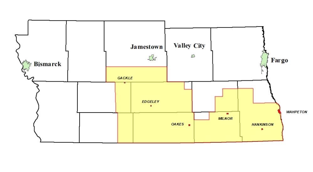 Service Area Dakota Valley Electric Cooperative